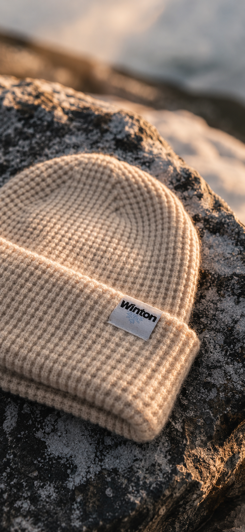 Waffle knit Beanie - Alpine Oat