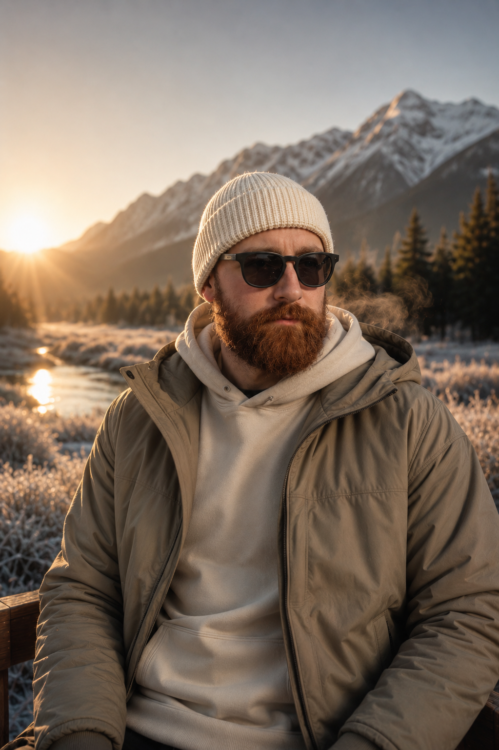 Waffle knit Beanie - Alpine Oat
